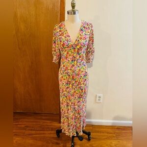 Floral V-Neck Mini Dress